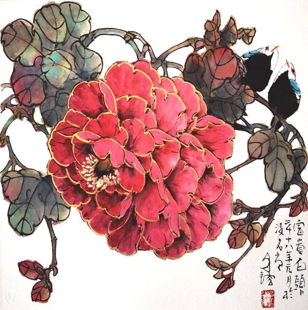 花重锦官城谭昌镕花鸟画展在杜甫草堂博物馆开幕