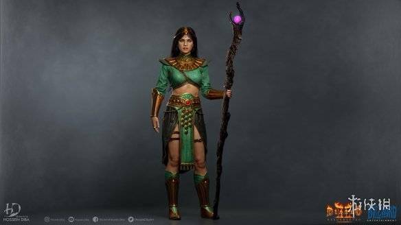 暗黑破坏神2女巫高清3d模型赏!暗黑2重制版女术士高清建模