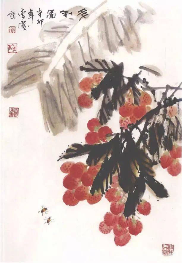 荔枝,枇杷画法步骤