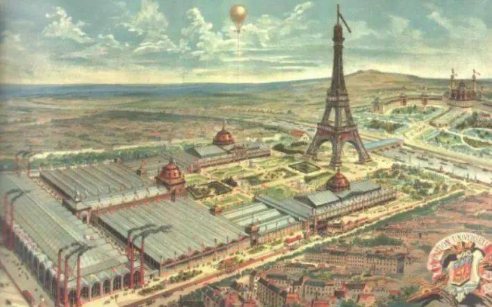 1889年巴黎世博会展区鸟瞰图(图源:世界博览会world's fairs)