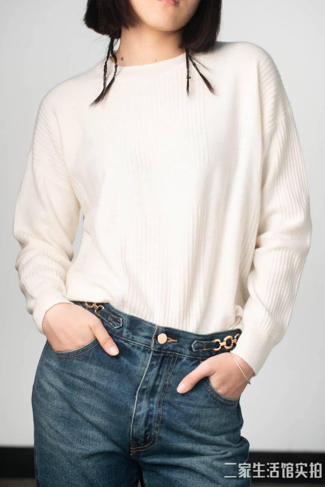 山羊绒 自带温柔滤镜的基础款条纹针织衫怎样穿出彩？