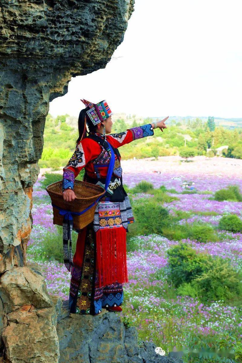 最炫撒尼风 最美中国红_石林