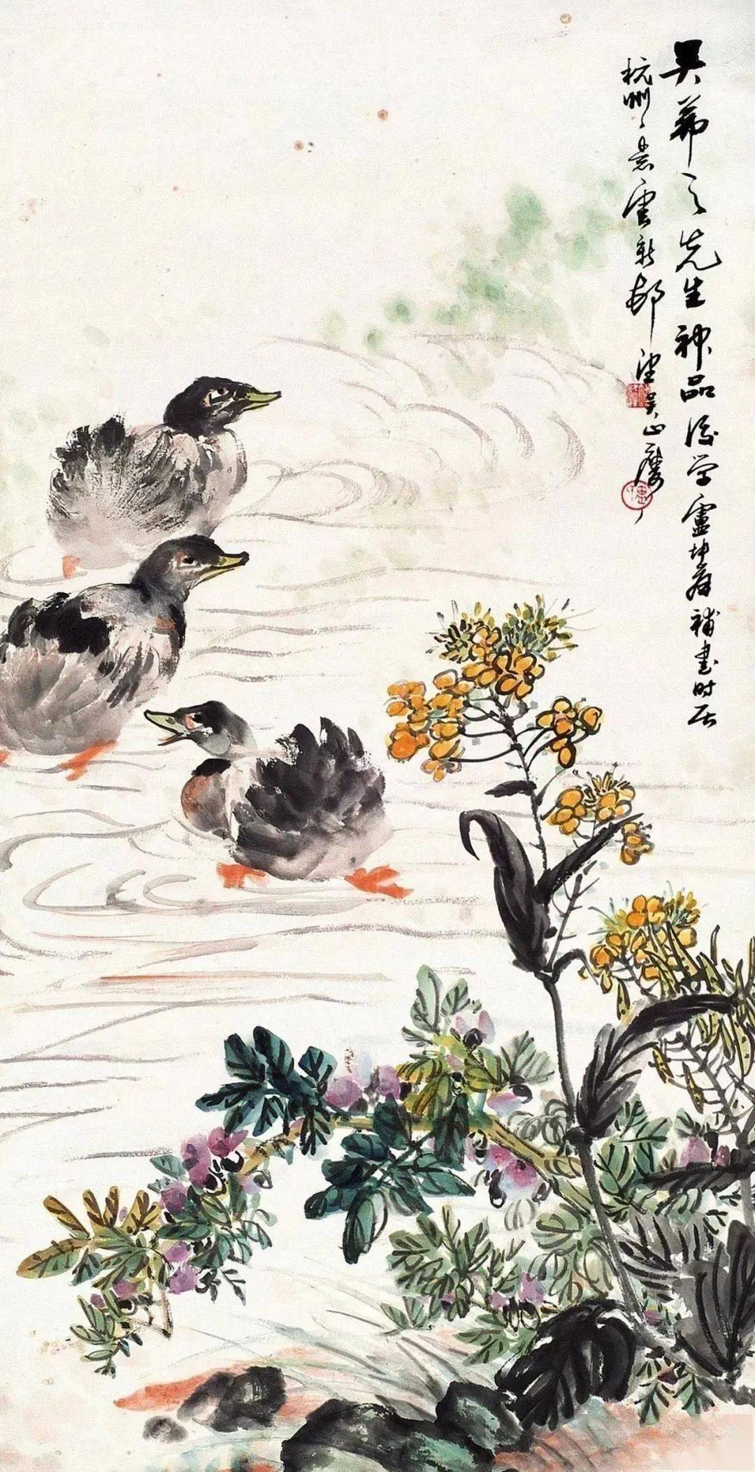 吴茀之写意花鸟画高清五十幅欣赏