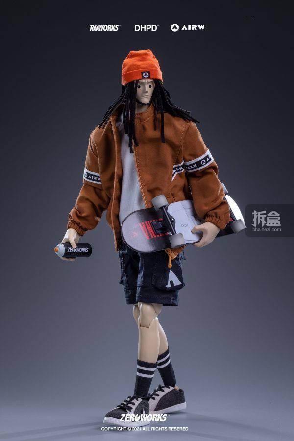 产品 ZEROWORKS X AIRWALK 联名滑板 AC 1:6潮流兵人可动人偶