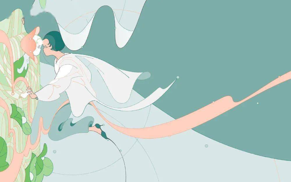 Genie 插画 | 未来主义也能唯美？空灵少女的梦幻世界