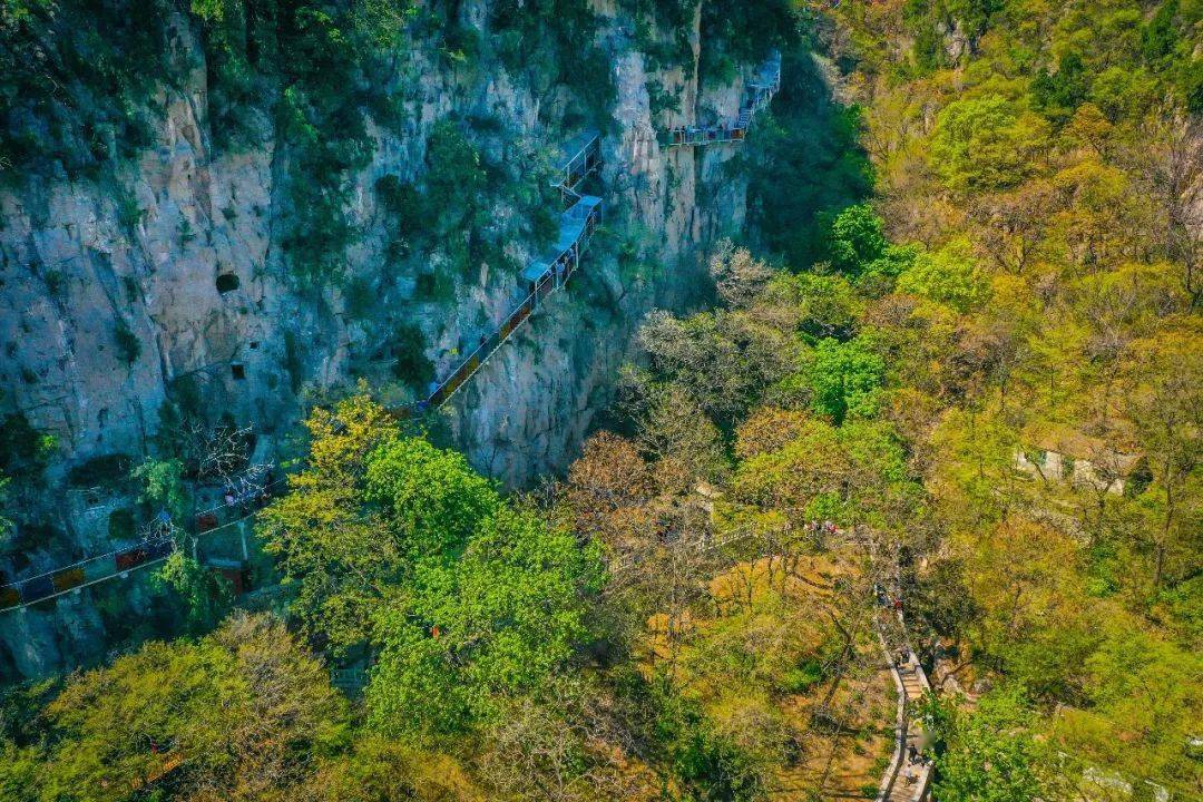 红叶柿岩景区玻璃栈道图片