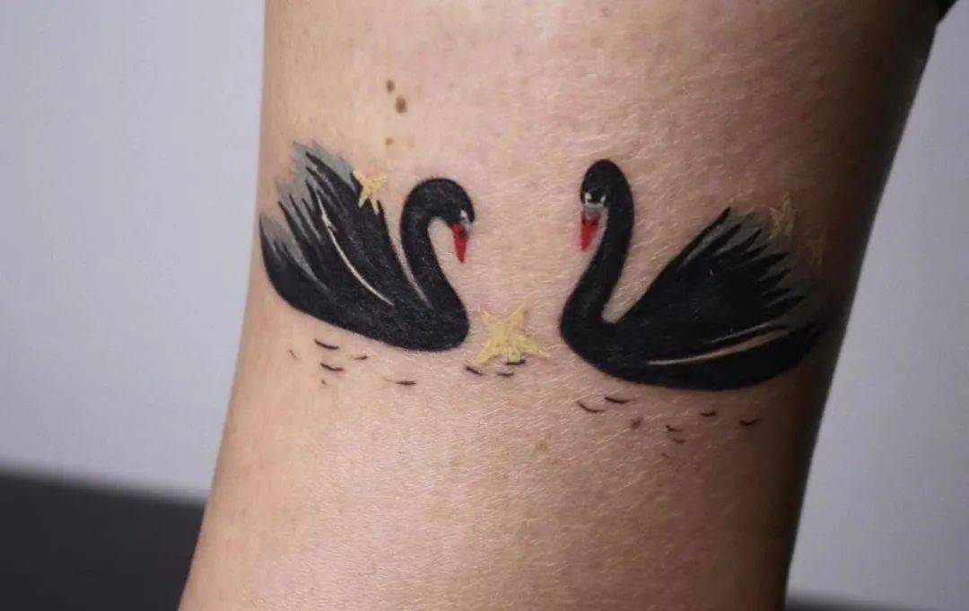 高贵的黑天鹅纹身