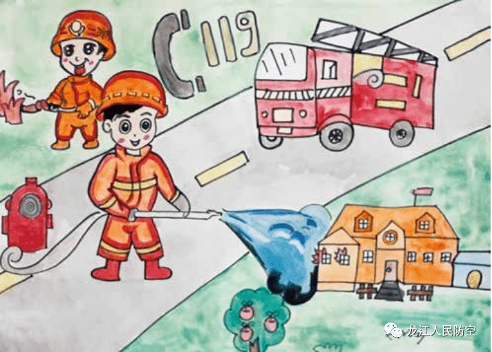 线上巡展首届黑龙江省人防杯少儿美术作品展小学二组二等奖作品