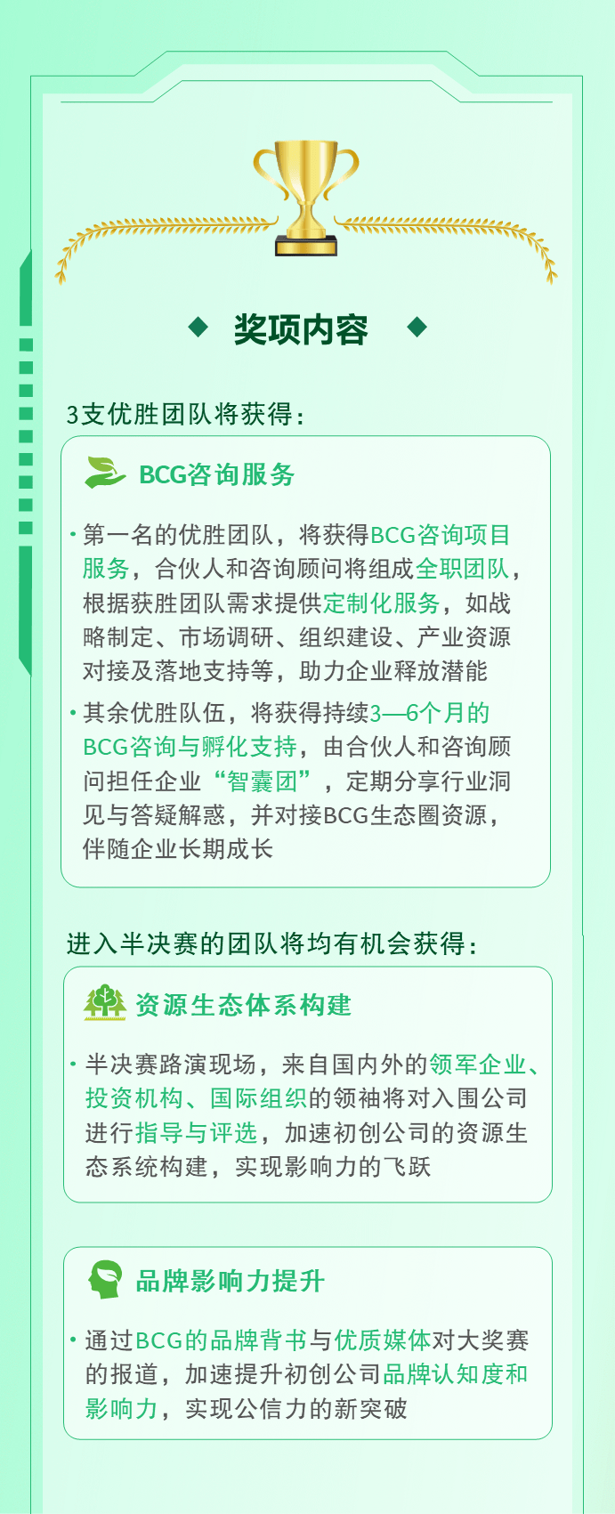 大奖赛|BCG绿创未来大奖赛：诚邀初创企业引领创新式可持续发展