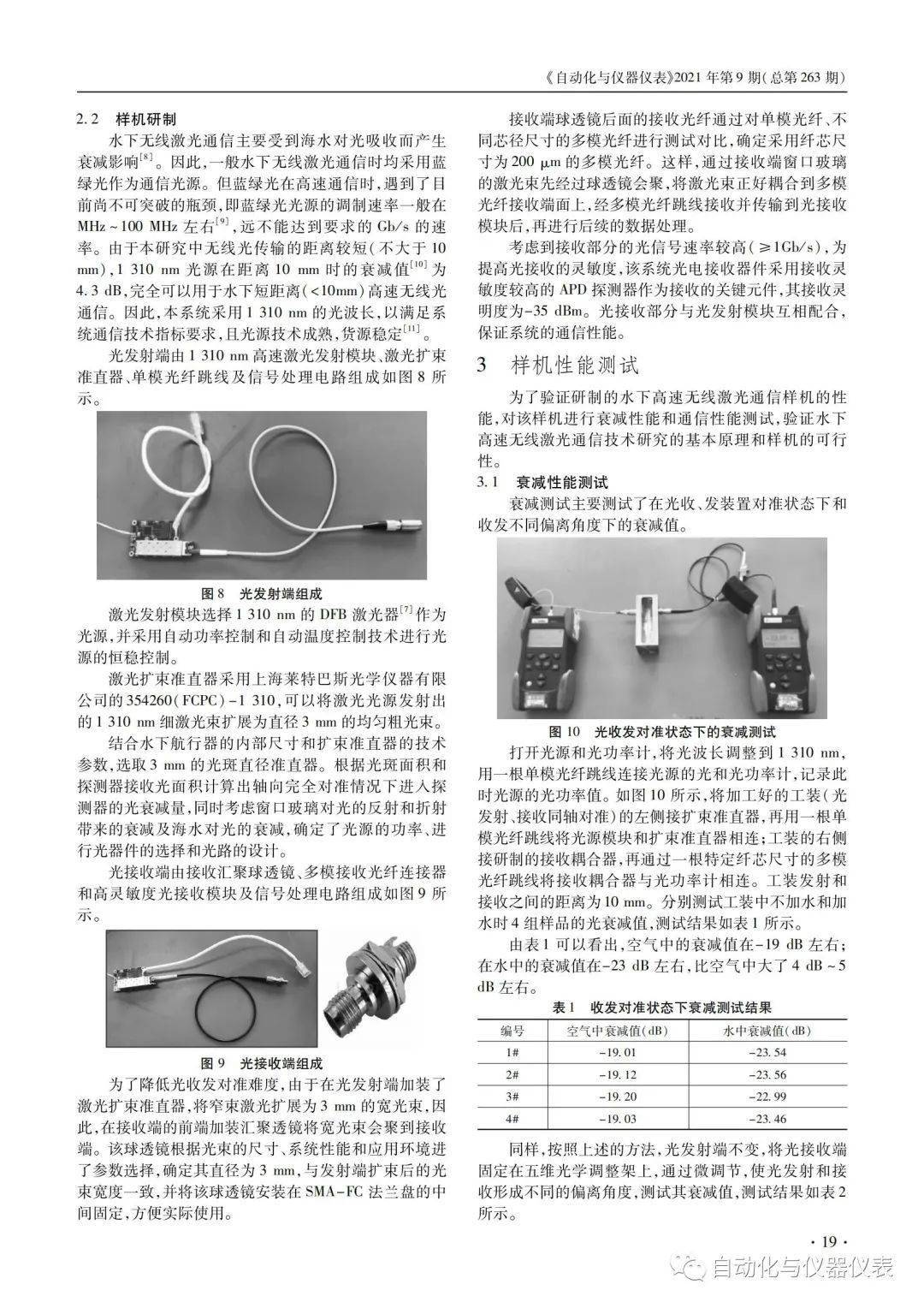 技术论文|水下近距离高速激光通信对准技术研究_搜狐网