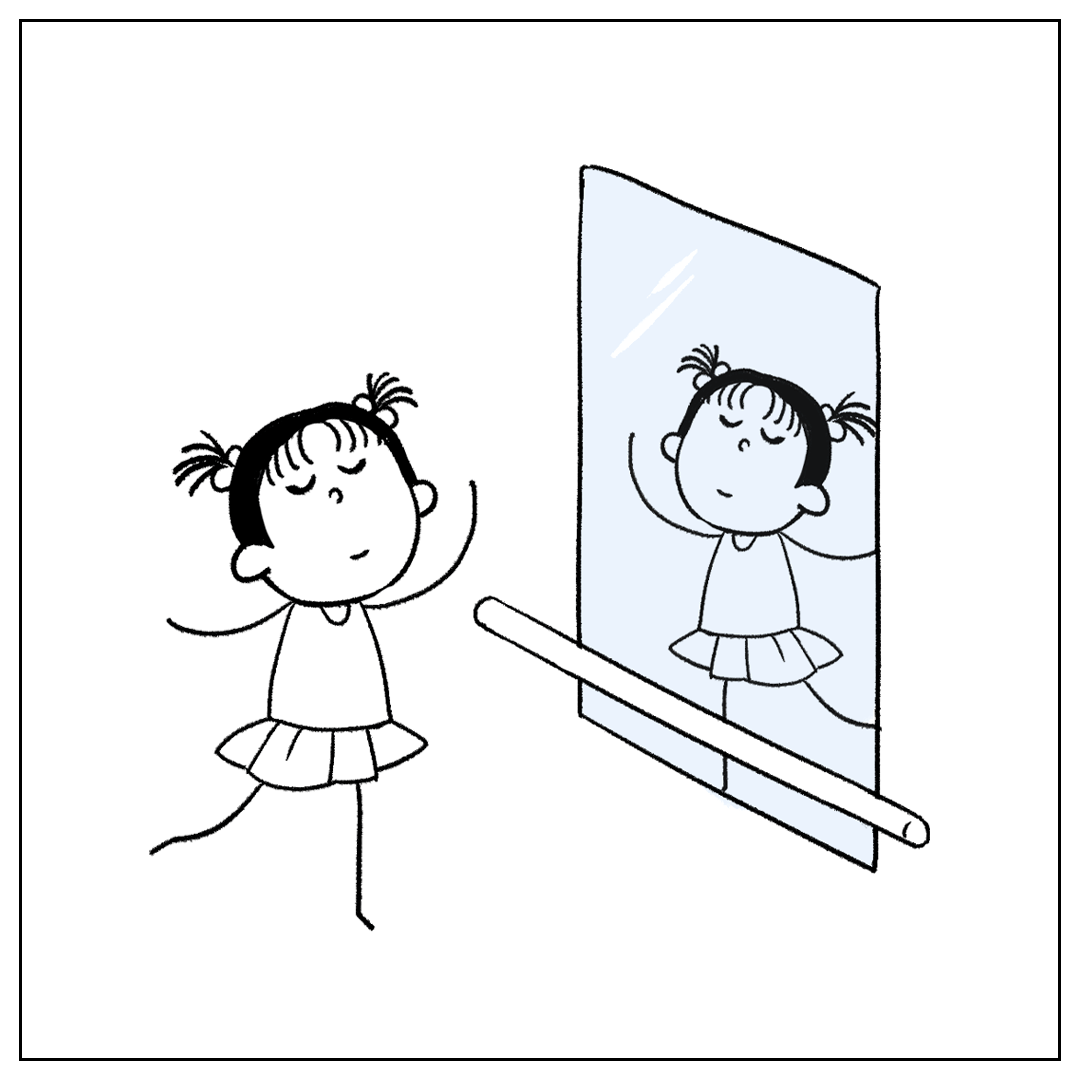 镜子里的我简笔画儿童图片
