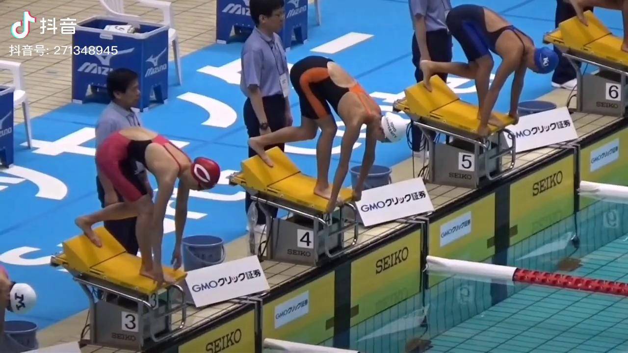 日本队美女 大桥悠依 游泳跳出发游泳 蝶泳美女