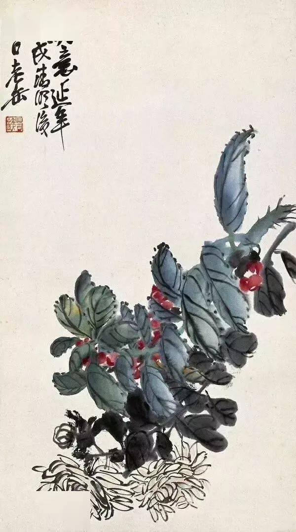 吴昌硕画菊，至今无人超越！_波罗蜜