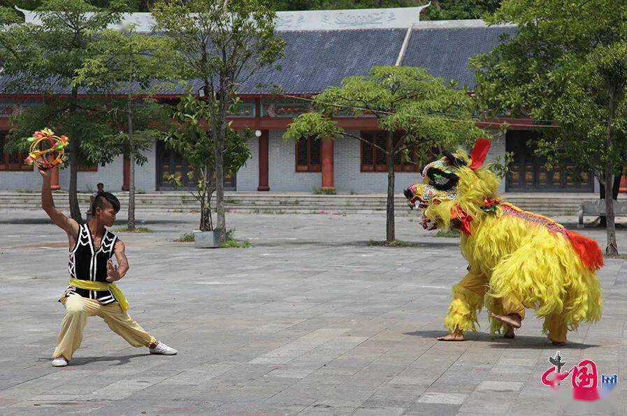 【多彩非遗 魅力百色】高、难、惊、险、美,刀剑上腾挪跳跃的壮族舞狮_表演