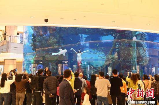 重庆一商场打造“海底世界”：美人鱼表演吸引顾客