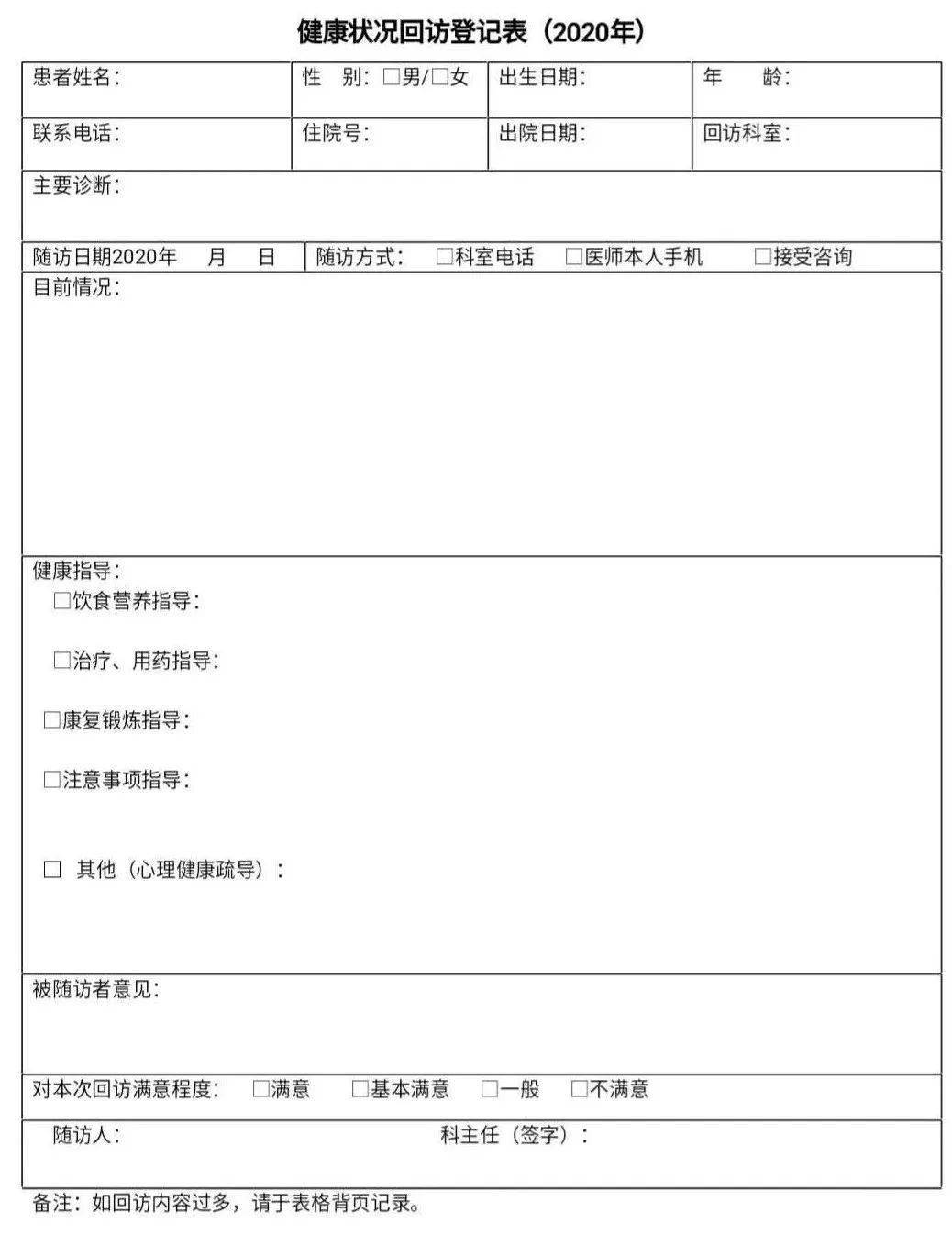 护士如何做好患者回访附标准回访模板和健康回访登记表