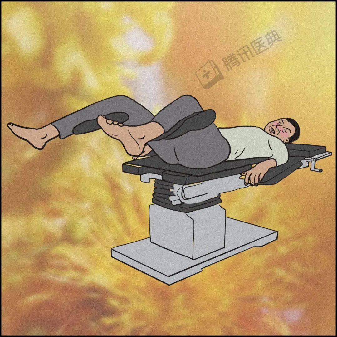 传统痔疮手术的姿势,一般是截石位或者胸膝位.