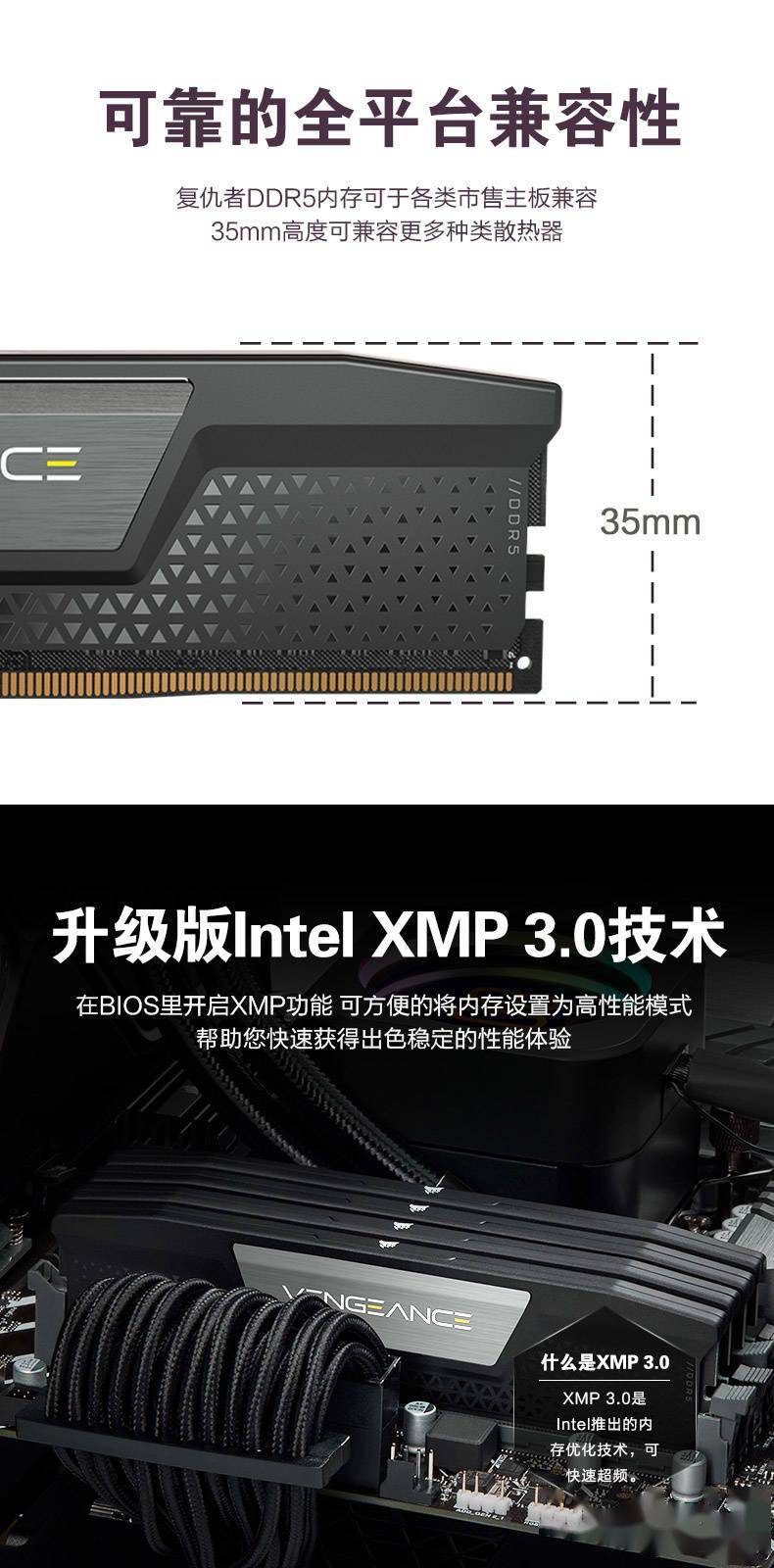 美商海盗船 DDR5 5200 内存上架预约：支持 XMP3.0 一键超频
