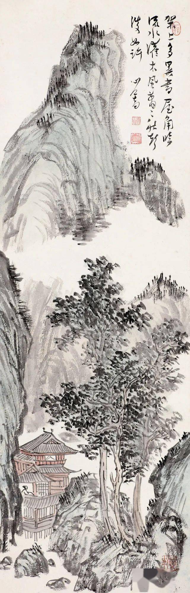 旧王孙笔下的秋景山水，明净宁静(图31)