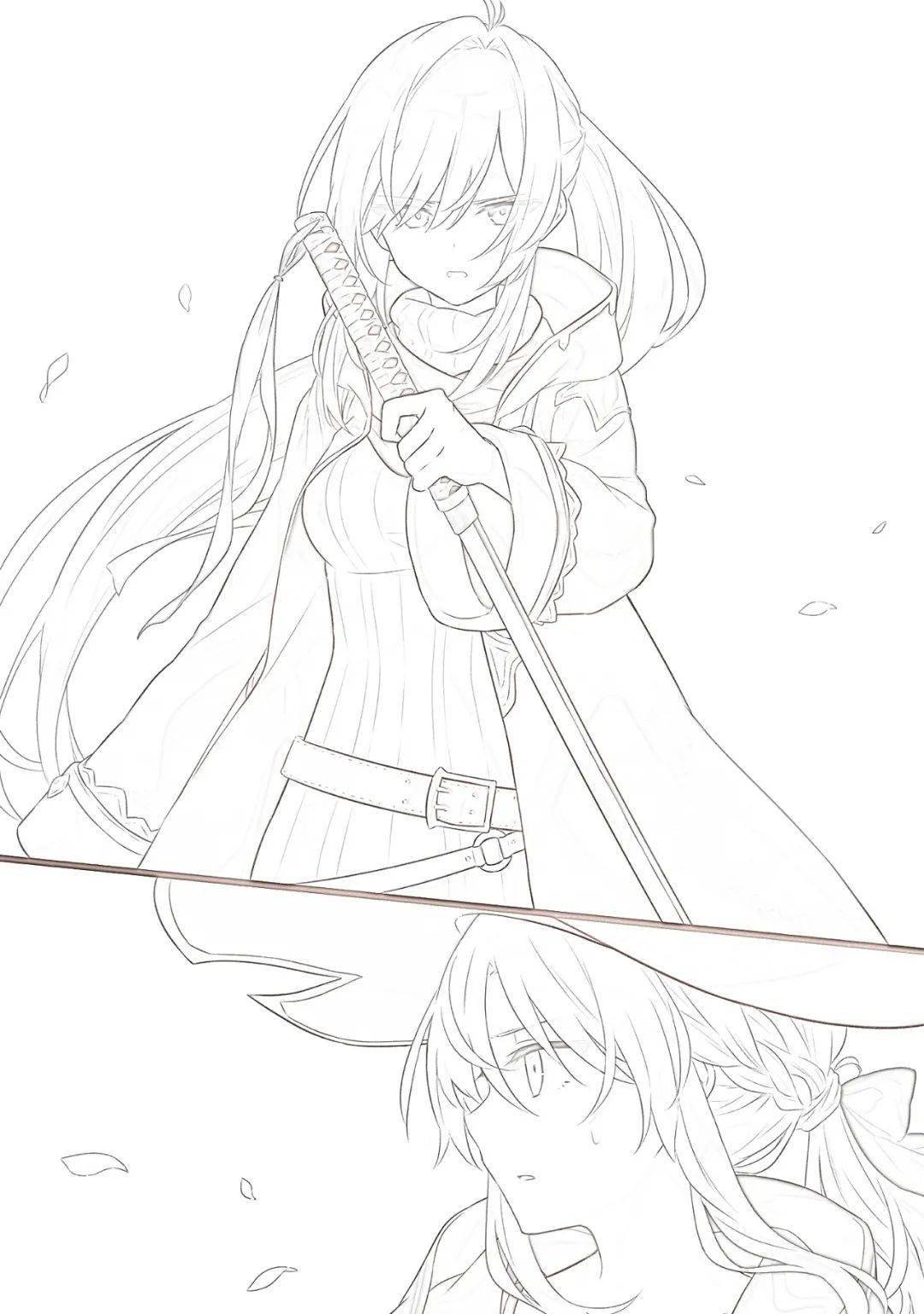 绘画技能分享线稿分享第68期魔女之旅