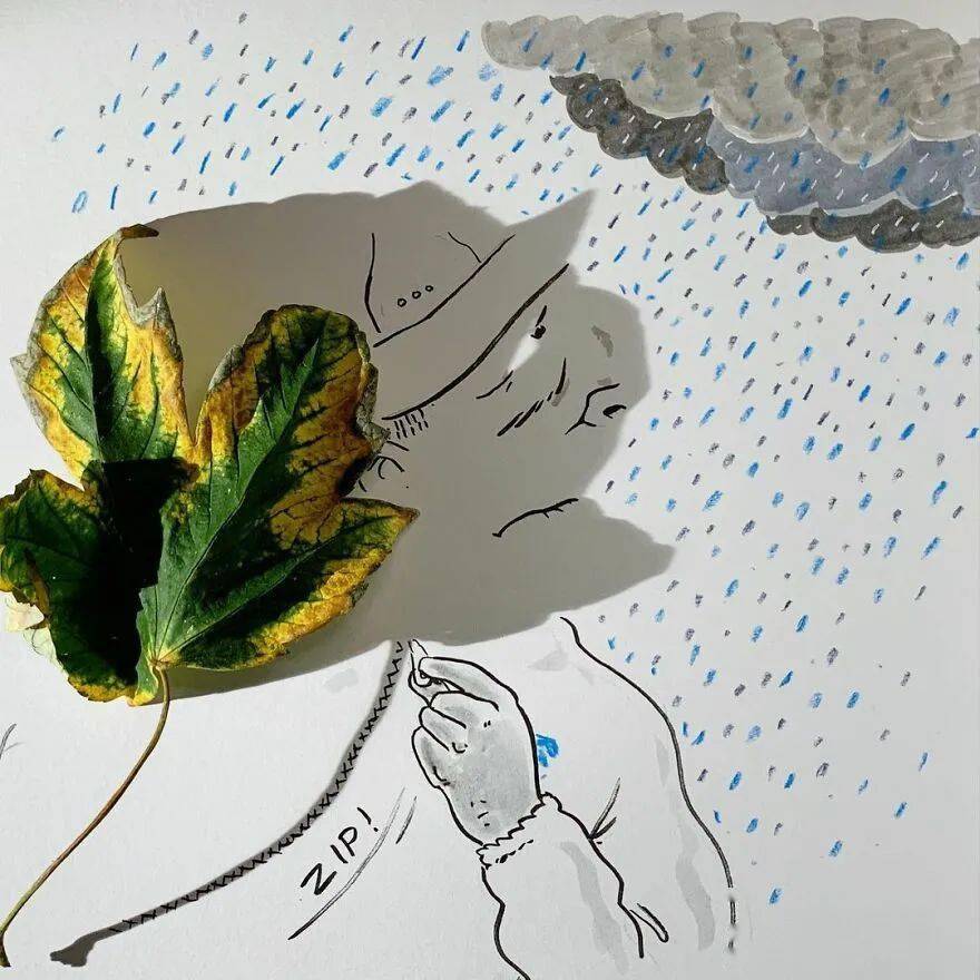 在影子上画画国外的艺术家真会玩35张照片看如何玩转影子