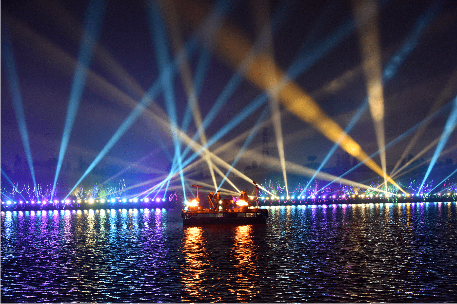 江门长廊生态园灯光节图片
