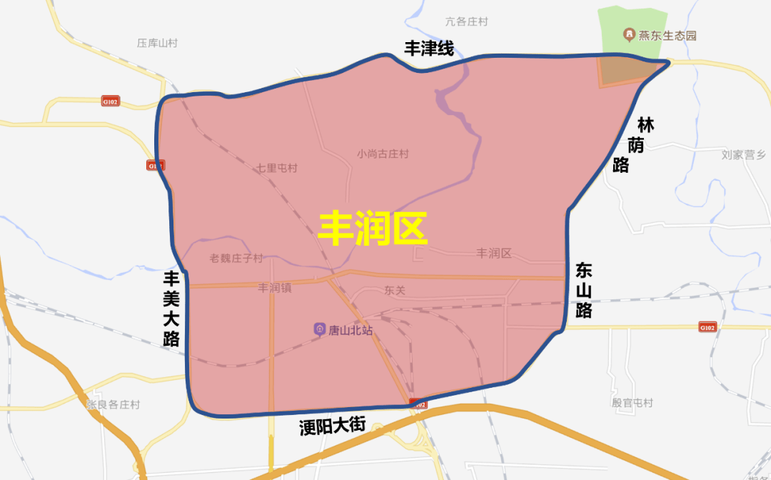 唐山古冶限行区域图图片