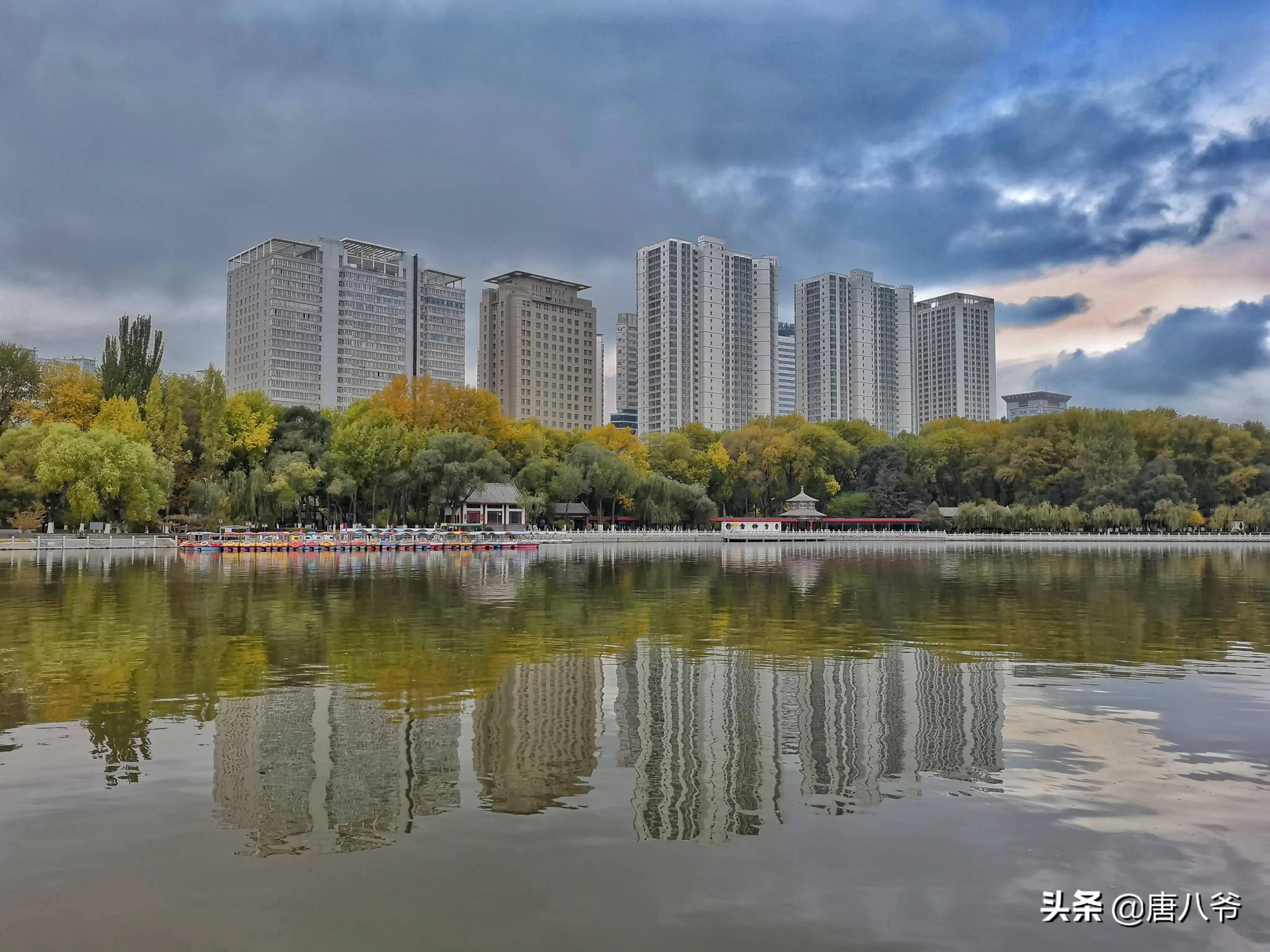 秋日的西寧人民公園在淡泊平靜的秋色中蘊藏著嫵媚成熟的美