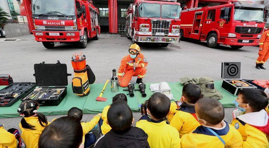 119消防日丨今天，大龙消防队来了一群“小小消防员”！_手机搜狐网