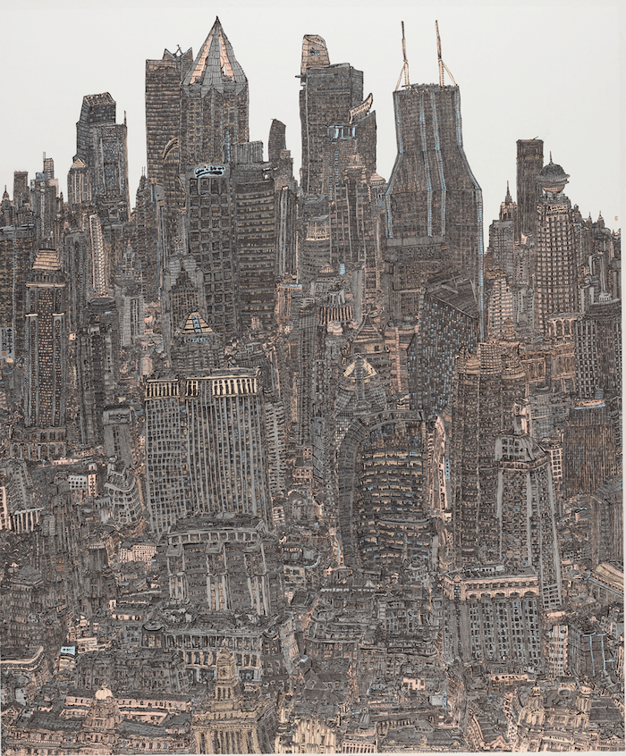 其中,青年画家陈迪的油画作品《2021·06·17》占据c位,描绘的是航天