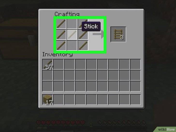 如何在Minecraft中制作梯子_木棍