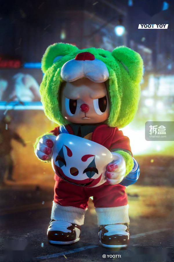 用户YOOT TOY REBEL BEAR 叛逆小熊 素体熊小丑熊 潮玩摆件