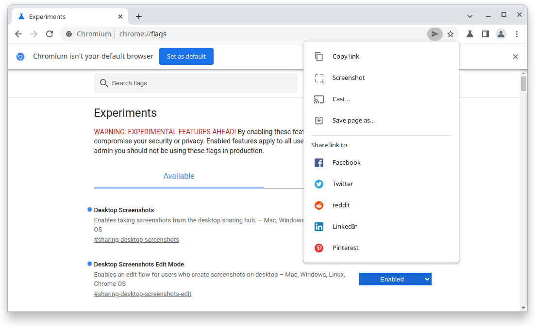 谷歌 Chrome 浏览器将内置截图功能
