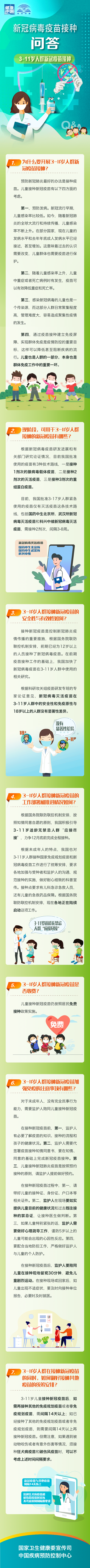 动态|国家卫健委：力争12月底前完成3至11岁人群新冠疫苗全程接种