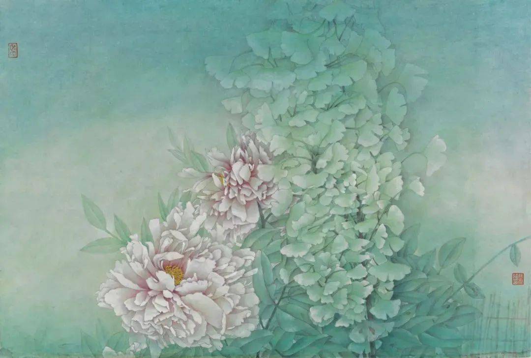 张爱玲的工笔花鸟画39图象一首首流淌的诗意