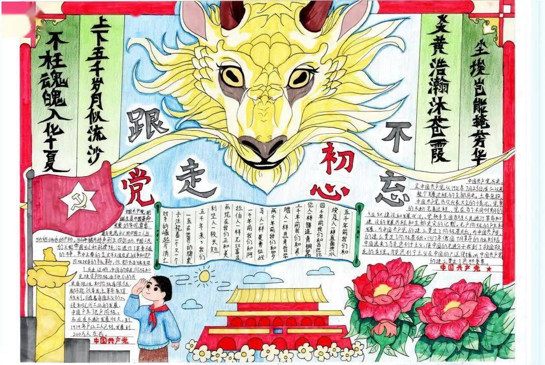 童绘公园城市炽热爱党童心丨优秀节日小报系列展