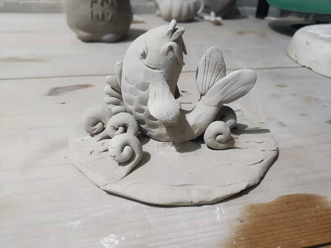 公益课堂招募亲子陶艺课程逆流而上鲤跃龙门