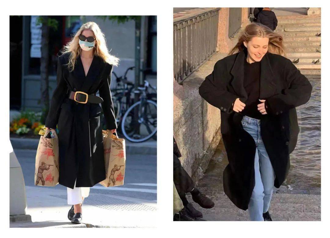 高领衫 长大衣+直筒裤=气质翻倍，这一套谁不说绝！