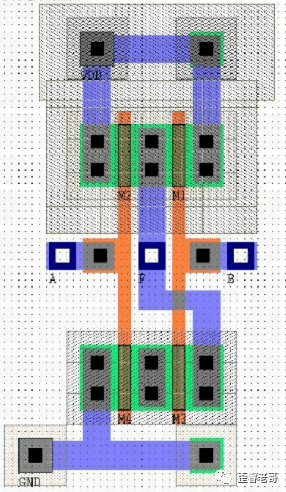 这是一个最简单的芯片,其电路和版图如下这个是某宝上可以买到的世界