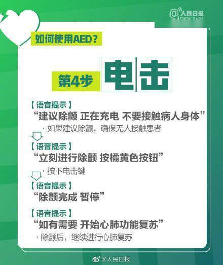 语音提示|收藏！救命神器AED简明使用攻略