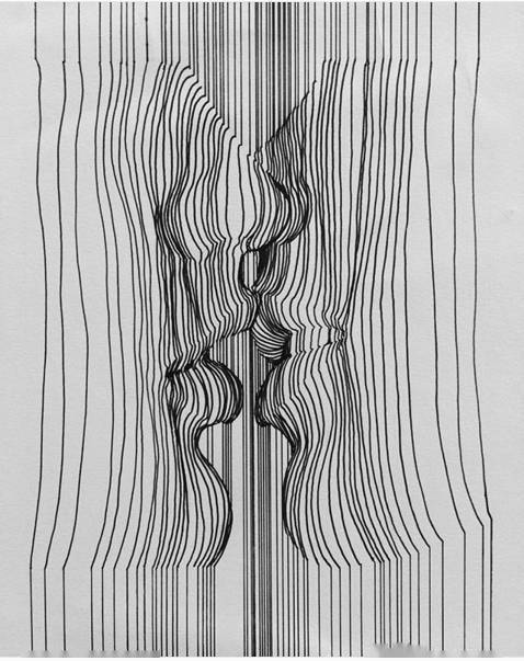 针管笔勾勒出的女人体,简直美炸天!