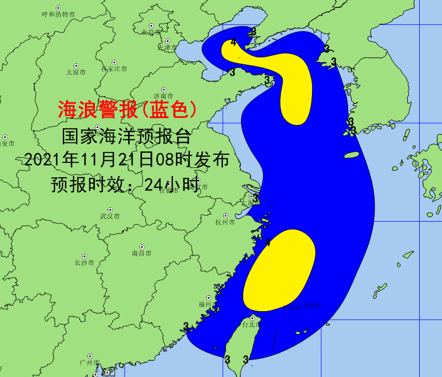 烟台海域将出现3到4.5米的大浪到巨浪区_海浪