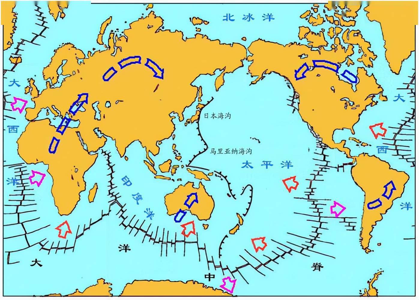 各大洋地形图图片