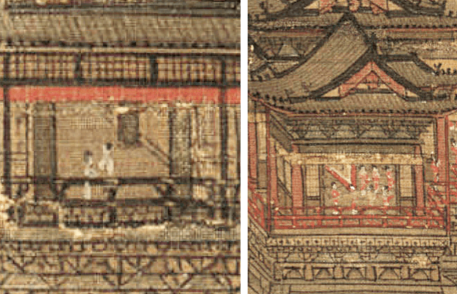 ▌天津博物馆《金明池争标图》对宝津楼及临水殿室内空间的刻画