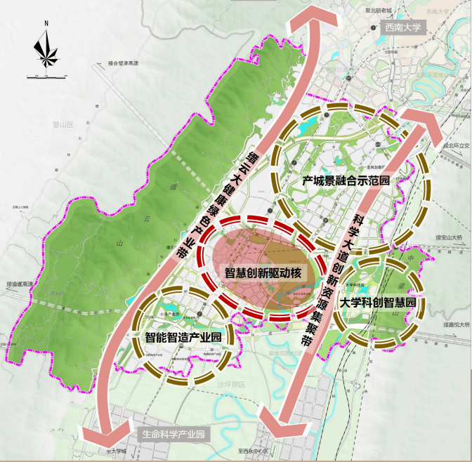 北碚歇马科学城规划图图片