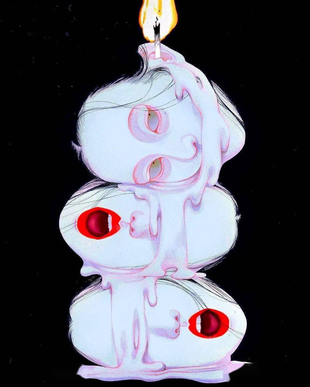 她将自己人体拆解创作出不可描述场景魅惑诡异的少女