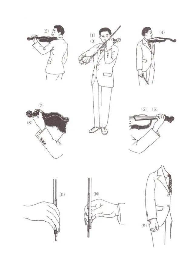 小提琴拿弓的正确手法图片
