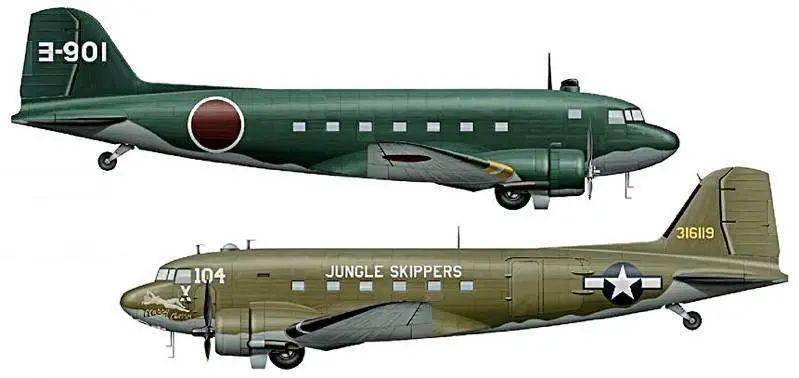 c-47与l2d零式运输机原来飞机载着8名乘客从菲律宾莱特省起飞前往