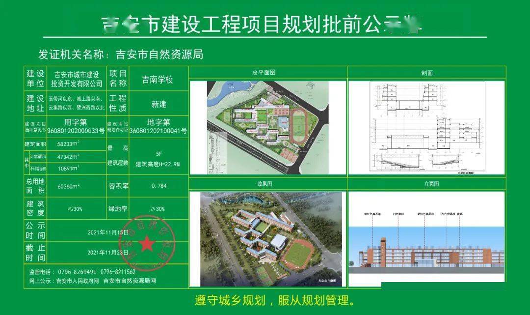 好消息! 吉安高铁新区重要教育配套吉南学校 终于来了!