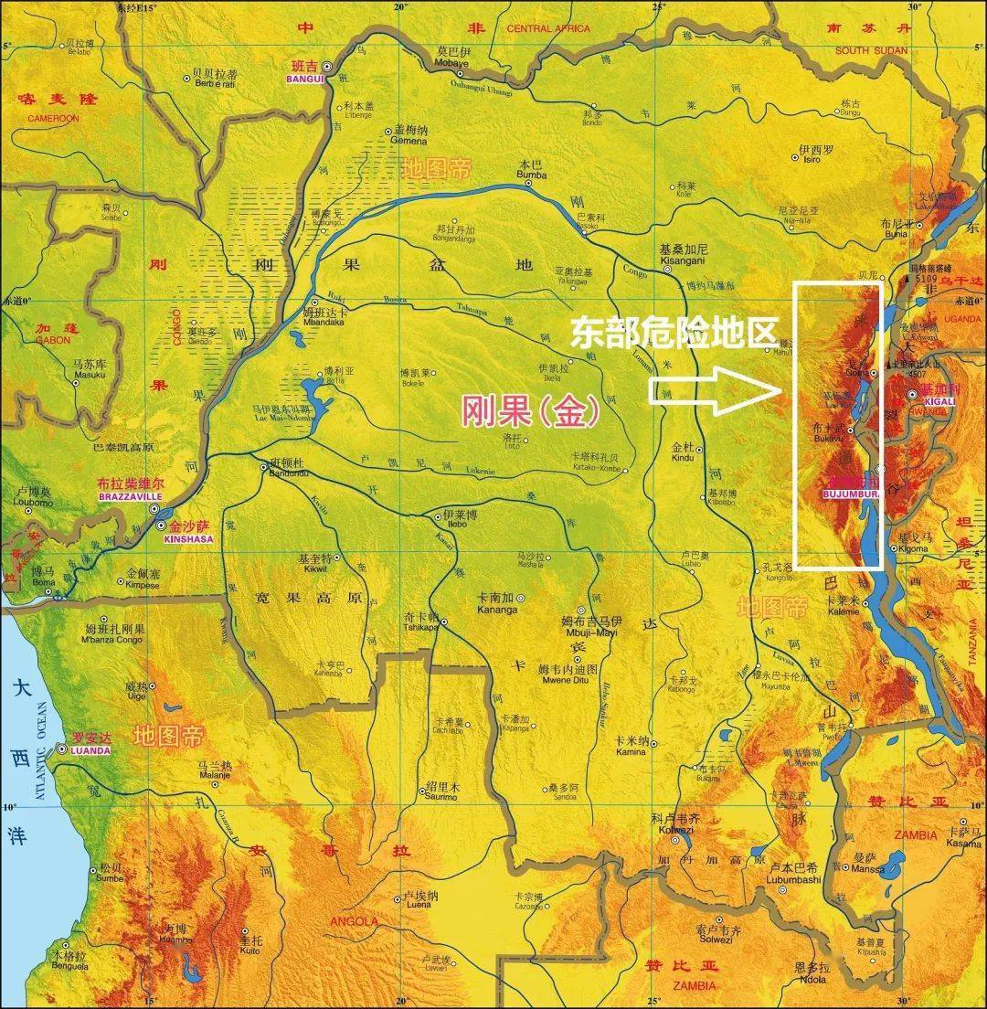 刚果在哪里 世界地图图片